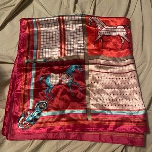 Pink silk scarf